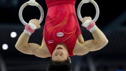 十五运会体操——男子吊环决赛：辽宁队选手刘洋夺冠