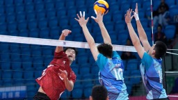 全运会排球——男子18岁以下组小组赛：江苏队胜广东队