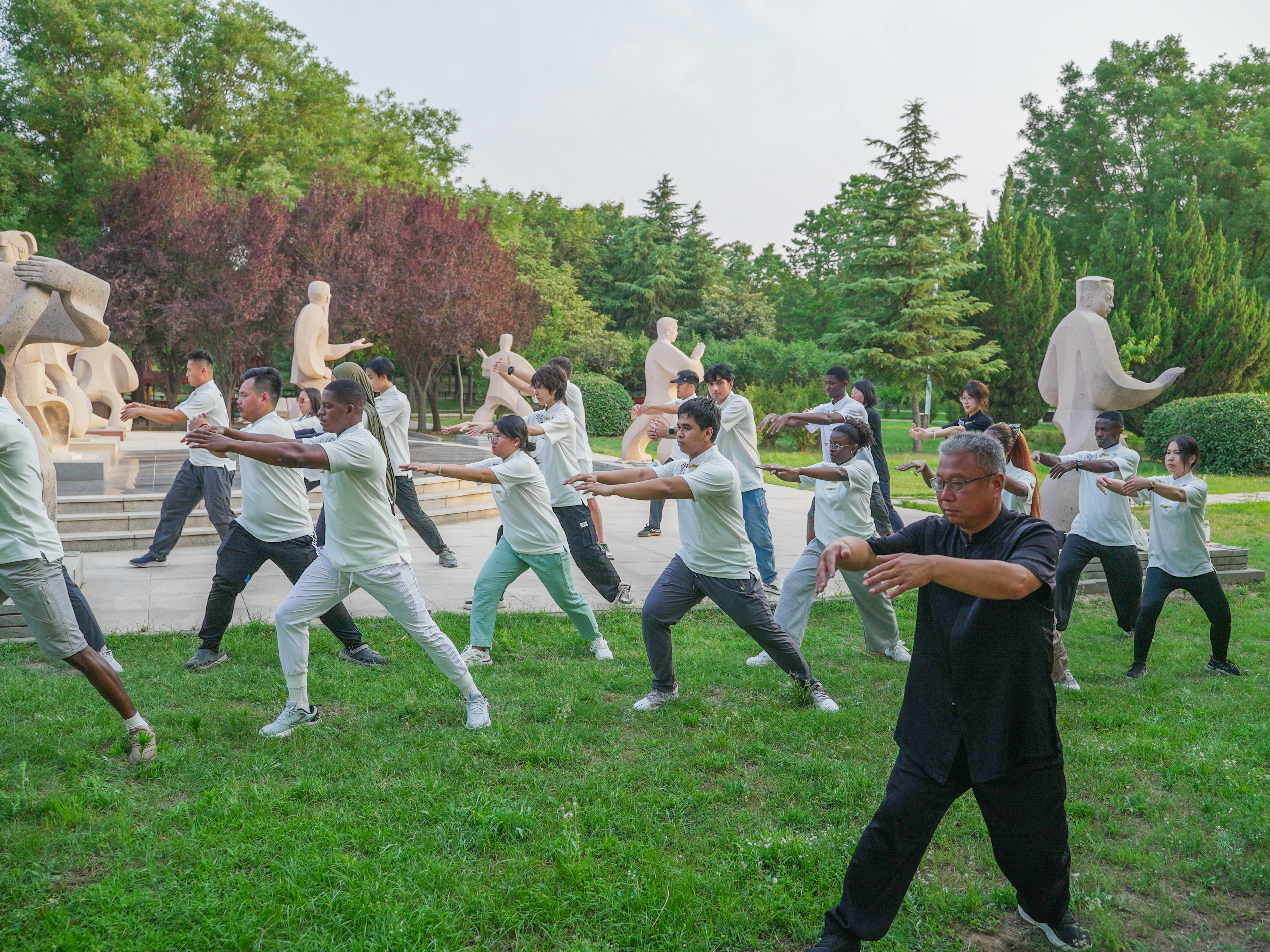 中外大学生亲赴武术发源地  开启沉浸式习武之行_fororder_866d8687082fc028e5d534f640d11077