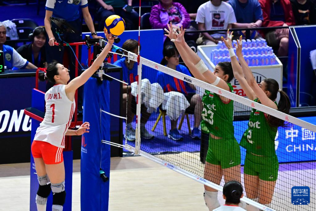 世界女排联赛（中国香港站）：中国队胜保加利亚队