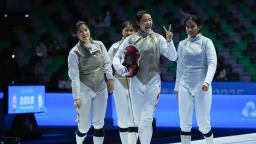 十五运会击剑——女子花剑团体金牌赛：福建队夺冠