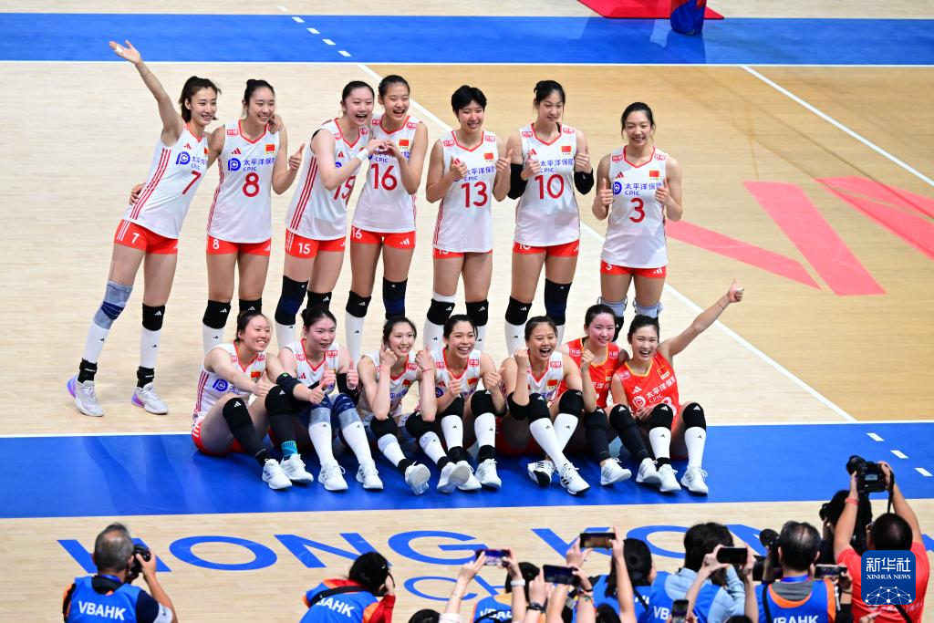 世界女排联赛（中国香港站）：中国队胜保加利亚队