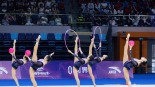全国艺术体操锦标赛：成年集体3球2圈决赛赛况