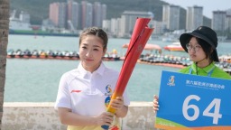 第六届亚沙会火炬传递活动在海南三亚举行