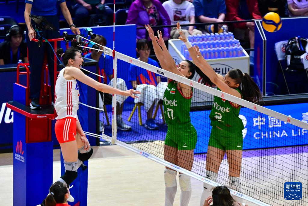 世界女排联赛（中国香港站）：中国队胜保加利亚队