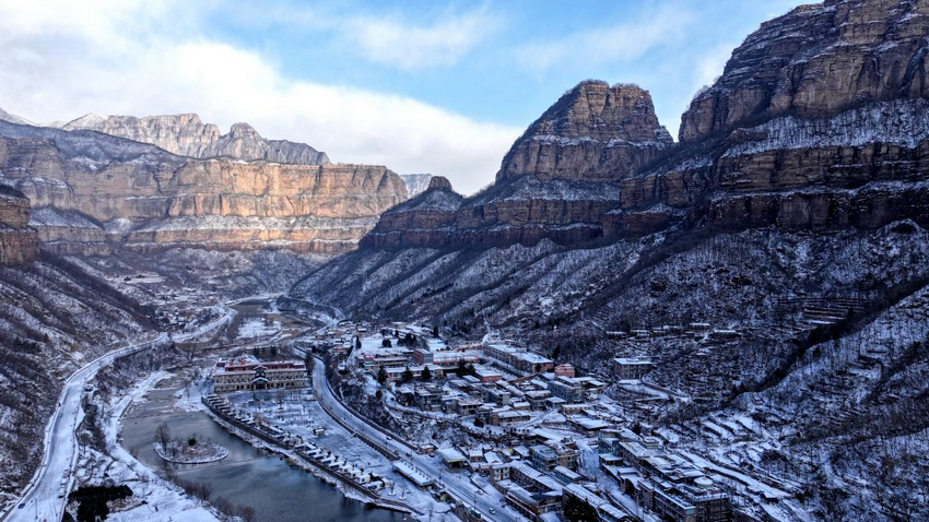 安阳林州：雪后太行大峡谷银装素裹 美景如画_fororder_图片11