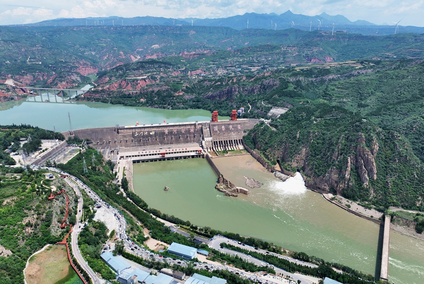 接力黄河调水调沙 三门峡水利枢纽开闸泄洪