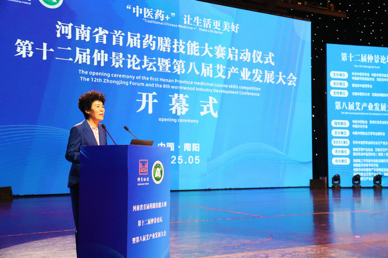 河南南阳：弘扬仲景文化 打响仲景品牌_fororder_南阳市副市长阿颖致辞.JPG
