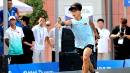 河南选手亮相世运会地掷球项