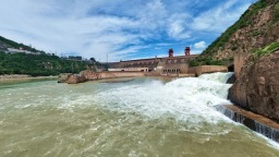 接力黄河调水调沙 三门峡水利枢纽开闸泄洪