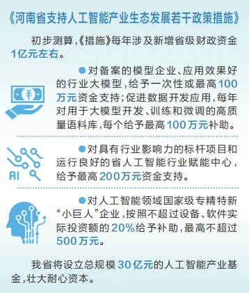 加力打造良好人工智能产业生态 河南将设立人工智能产业基金