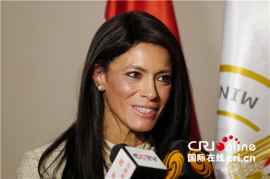 中埃签署谅解备忘录 将中文纳入埃及中小学教育体系_fororder_埃及国际合作部长拉尼娅·马沙特接受本台记者采访.JPG