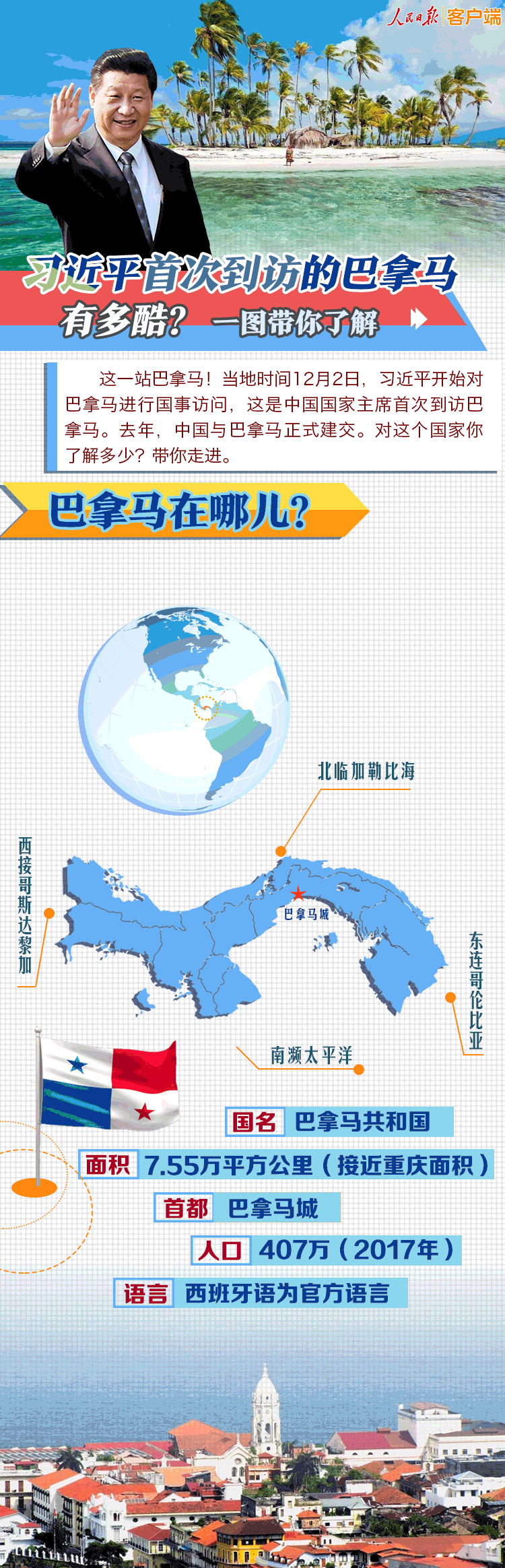 习近平首次到访的巴拿马有多酷，一图带你了解！