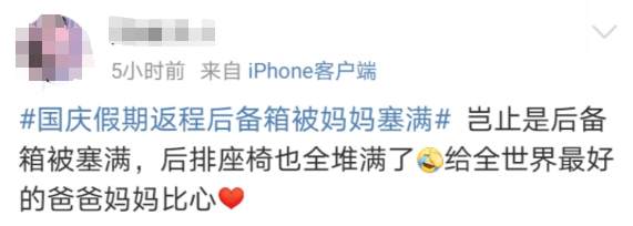 返程高峰开启，后备箱又被塞满了！连副驾驶也没放过