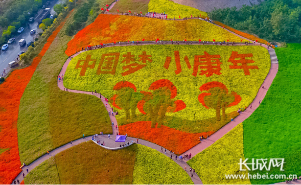秦皇岛：花海景观迎国庆