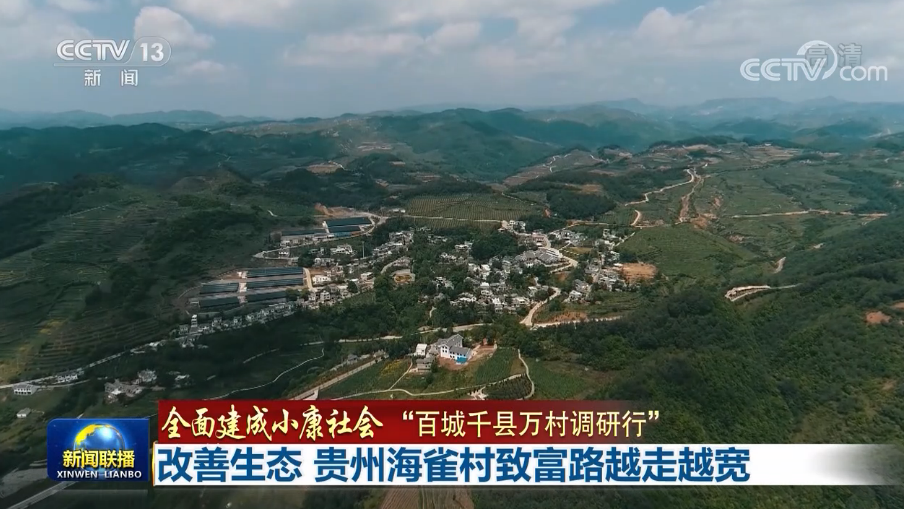 【全面建成小康社会“百城千县万村调研行”】改善生态 贵州海雀村致富路越走越宽