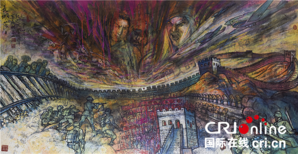 图片默认标题_fororder_主题作品《长城落日》.
