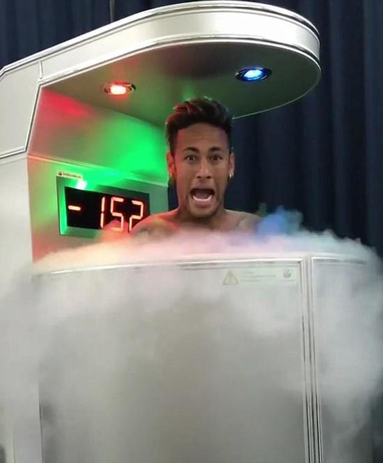 冷冻疗法!内马尔泡-157℃冰浴 备战巴黎主场首秀
