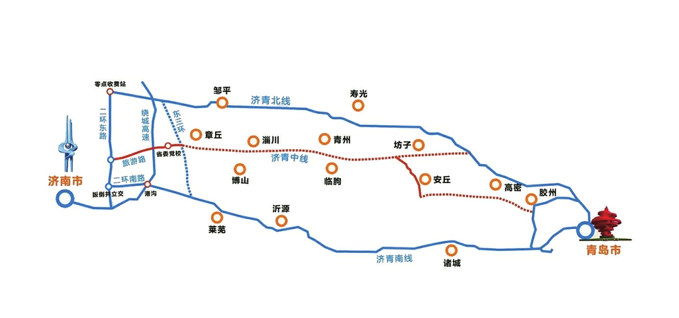济青中线济潍段高速开工 泉城路网集齐"十二射"