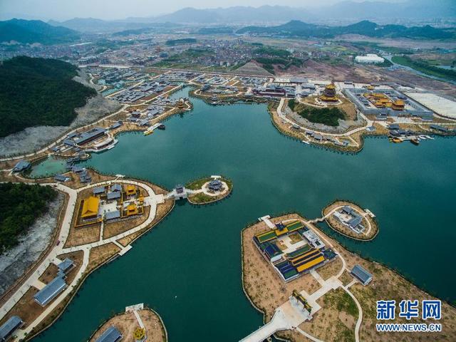 航拍浙江耗资300亿建“圆明新园”首期