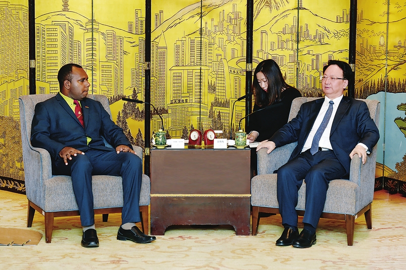 景俊海会见瓦努阿图内政部长安德鲁·纳珀特