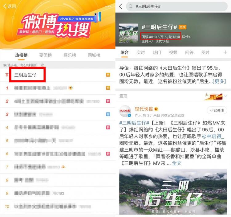 24小时流量破亿！一曲《三明后生仔》火了一座城