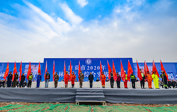 市县各级协同作战 自贡市举行森林防灭火综合实战演练