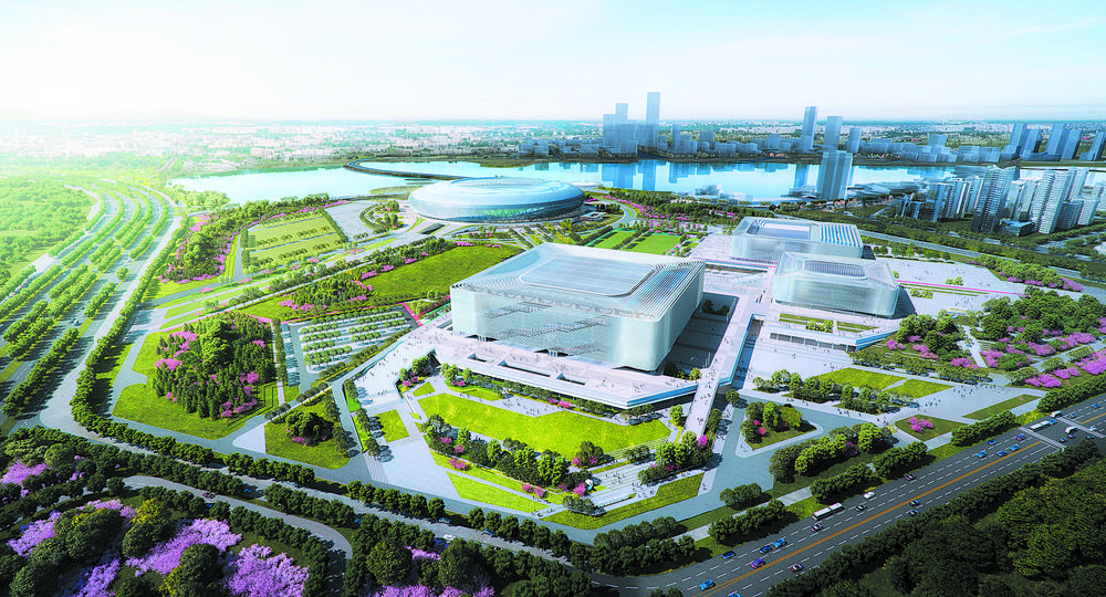 东安湖体育公园景观工程全面铺开