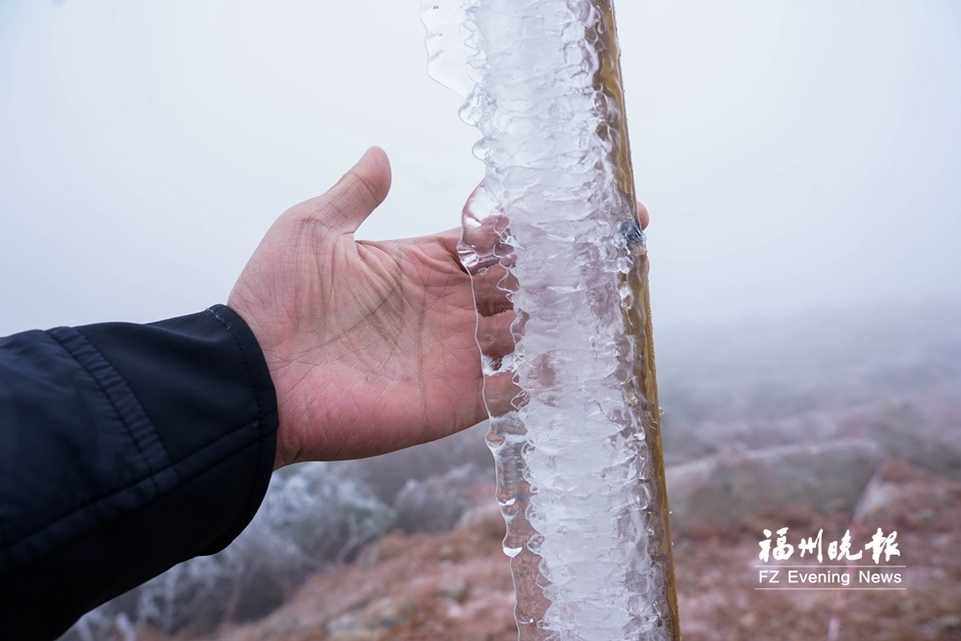 宛若冰雪仙境！闽侯大湖雪峰村现雨凇景观
