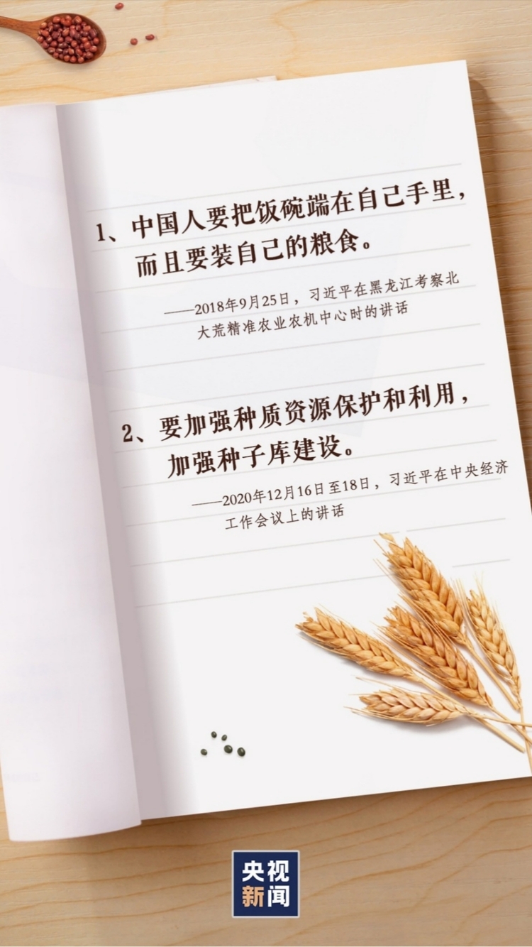 “粮”言金句！端好“中国饭碗”，习近平这样强调
