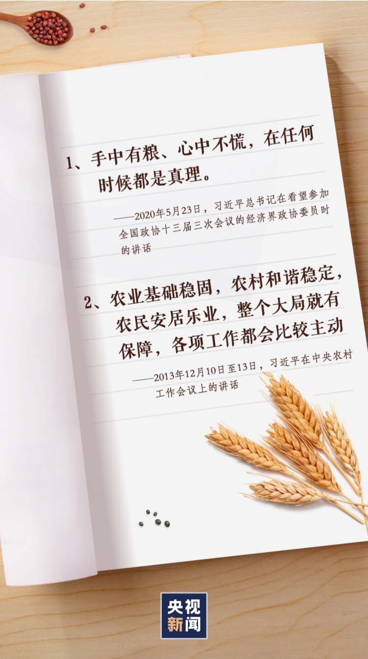 “粮”言金句！端好“中国饭碗”，习近平这样强调