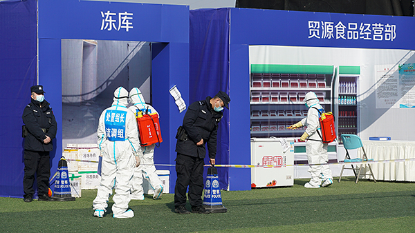 自贡参与四川省进口冷链食品新冠肺炎疫情应急处置示范演练_fororder_5现场模拟演练（摄影-杨梦婧）