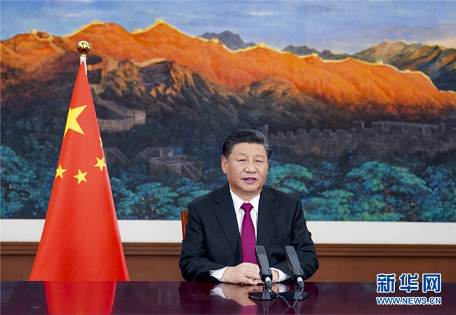 达沃斯“云开坛” 习近平答“时代之问”引发海外媒体热议_fororder_1