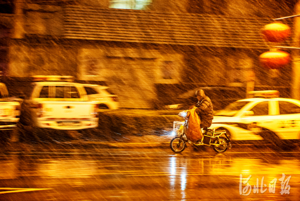 河北邯郸：喜降春雪