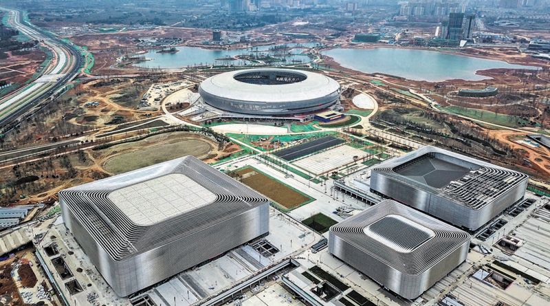 （转载）走访东安湖体育公园建设工地 为建设者点赞