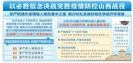 疫情防控完胜的关键是防输入 开学万无一失的关键是抓落实