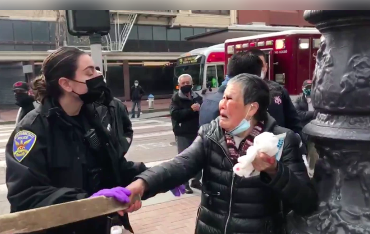 美华裔老太“反杀”袭击者视频曝光：头中拳后 抄起木棍一顿打