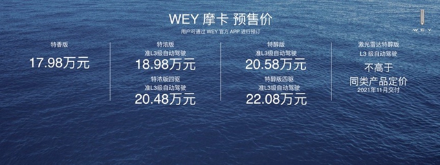 汽车频道【专题1内焦点资讯】WEY品牌开创用户新智能 旗舰摩卡17.98万元起预售_fororder_132323123123123