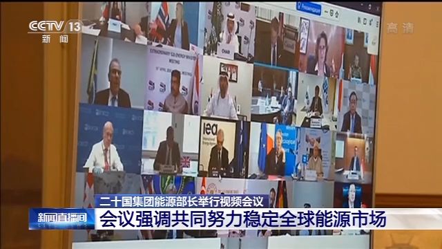 二十国集团能源部长举行视频会议：强调共同努力稳定全球能源市场