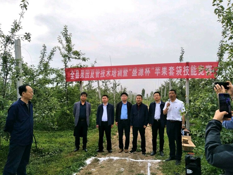 宝鸡陇县：结合果园夏管培训开展苹果套袋技能竞赛_fororder_1