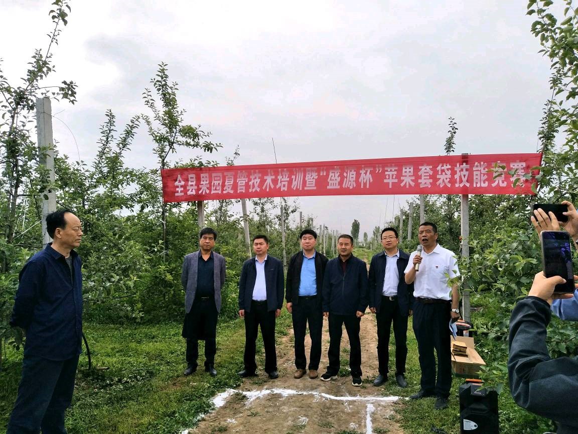 宝鸡陇县：结合果园夏管培训开展苹果套袋技能竞赛_fororder_1
