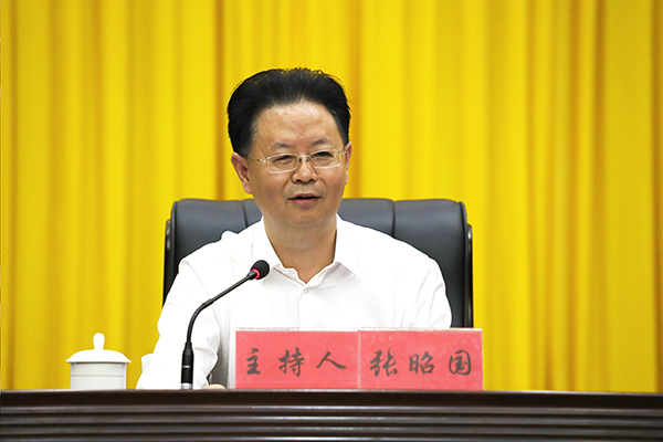 自贡大安：坚守责任阵地 确保创建工作取得成功_fororder_2大安区委书记张昭国讲话