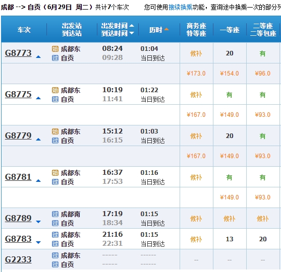 （转载）直发广州高铁！自贡站今起售票
