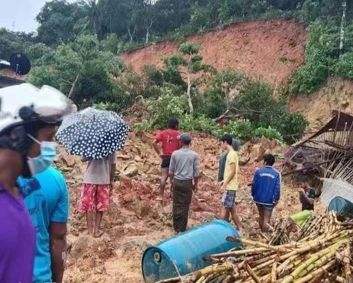 因持续暴雨缅甸多个省邦遭遇洪灾 多地发生山体滑坡