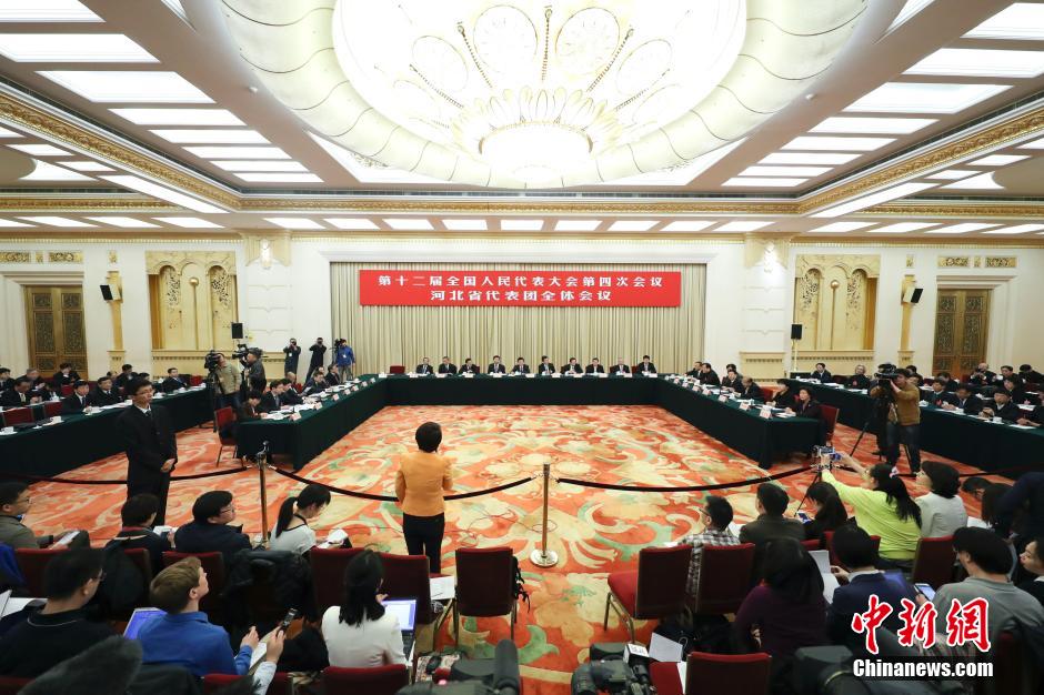 河北代表团举行全体会议并对媒体开放