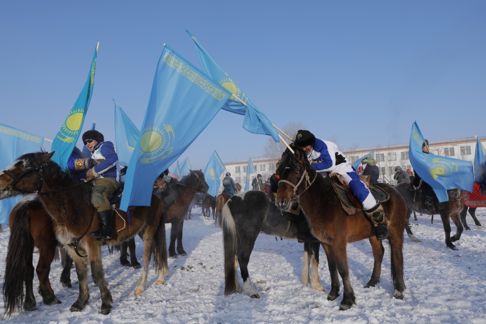 In Pics: Kazakh riders take part in challenge of "My Flag, My Homeland"