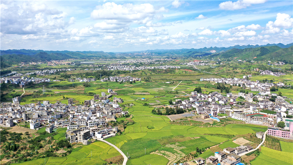 （中首）航拍贵州惠水美丽田园“好花红”