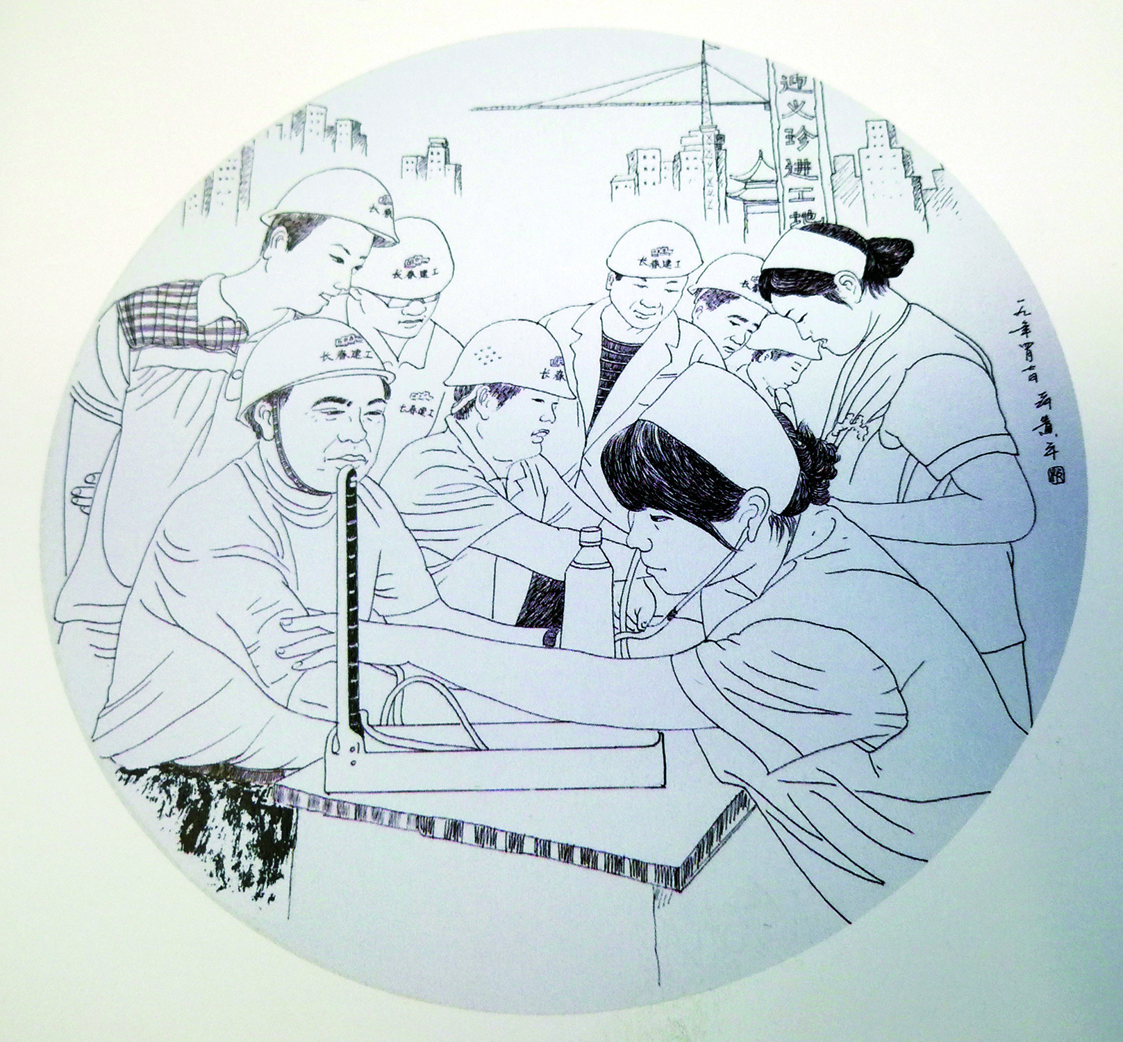 农民工办书画作品展 圆梦水文化生态园