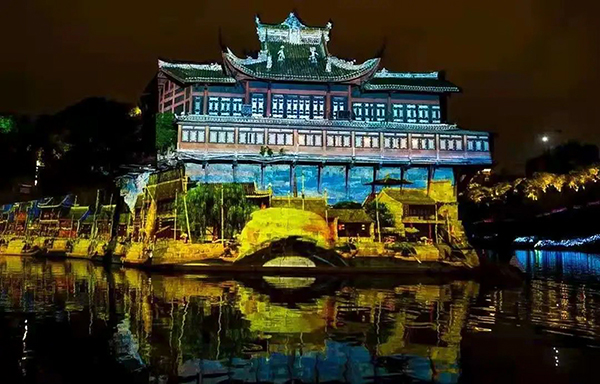 四川自贡：助推对外文化贸易繁荣发展 高质量建设国家文化出口基地_fororder_10自贡王爷庙灯光秀（供图-自贡市委宣传部）