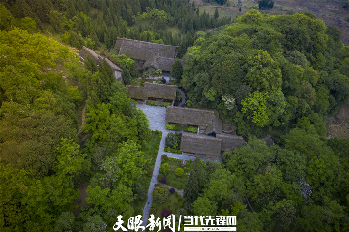 航拍高山苗寨 贵州梭戛苗族生态博物馆